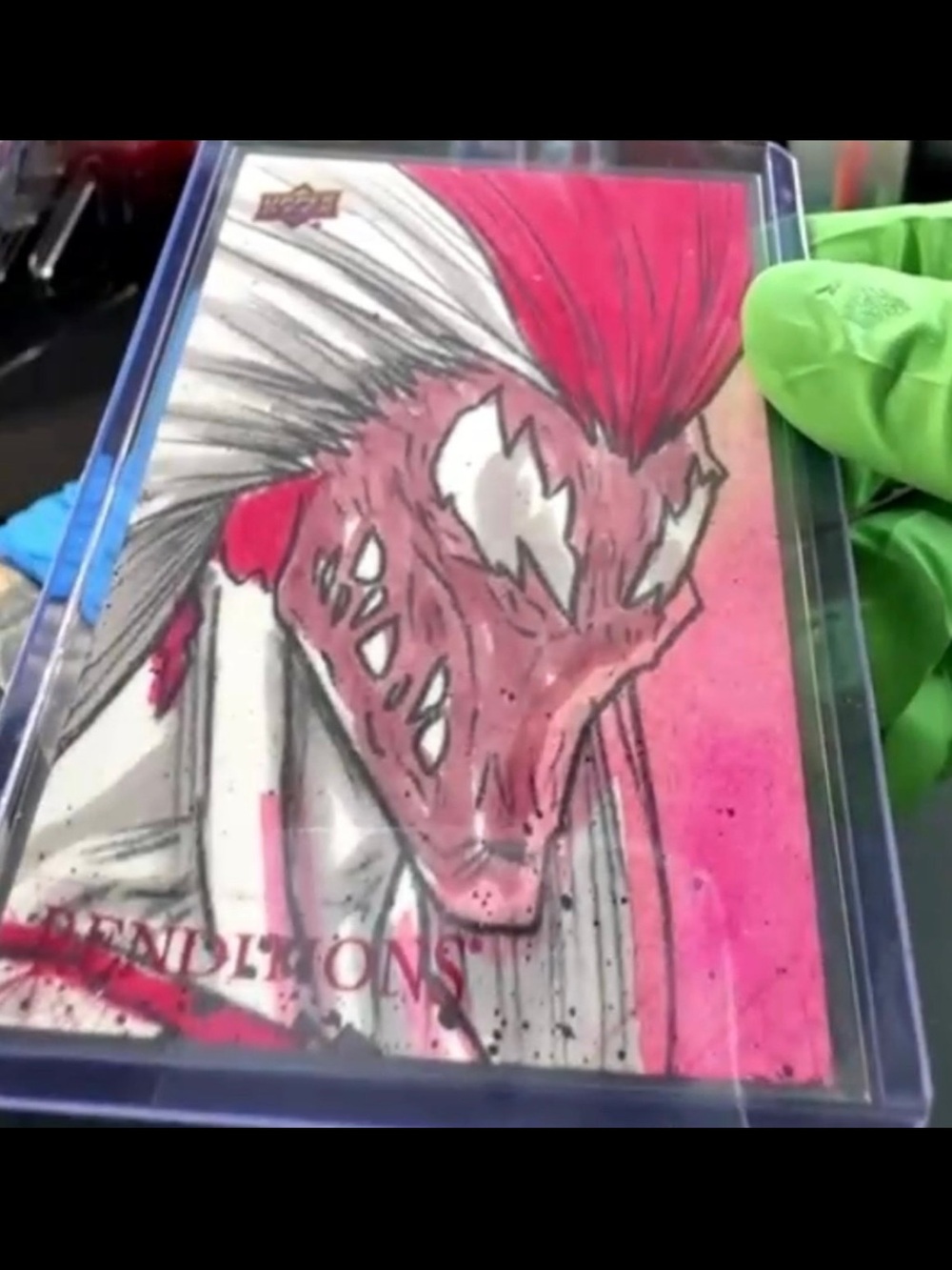 Marvel Red and White Villain (Silence) Portrait Sketch Card 1 of 1